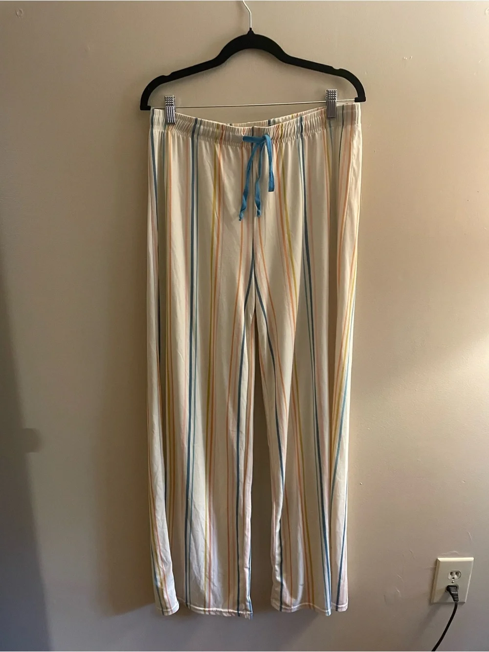 New Strello Lazy Daisy Striped Lounge Pants L/XL Soft Pajama Pants